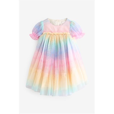 Multi Rainbow Mesh Dress (3mths-7yrs)