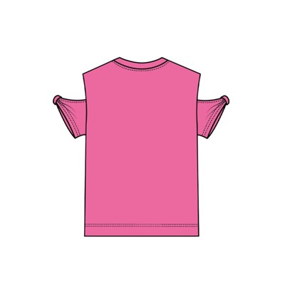 12421416 Фуфайка трикотажная для девочек (футболка)