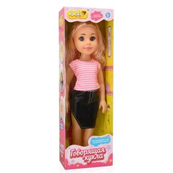 %Кукла DollyToy  "Девочка в юбке" (41 см, говорит, сумочка)