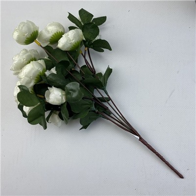 Розы белые,букет 6 веточек, декоративные цветы 35см