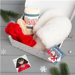 Новый год. Набор подарочный «Новый год: Warm winter wishes» полотенце и аксессуары