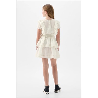 Gap Short Sleeve Ruffle Dress (4-13yrs)