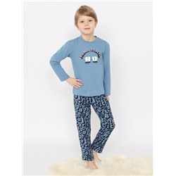 CSKB 50165-42 Пижама для мальчика (футболка, брюки),синий