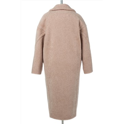 02-3084 Пальто женское утепленное вареная шерсть бежевый