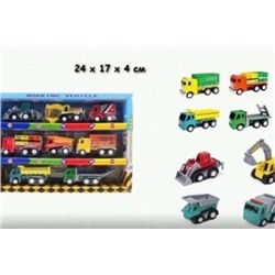 Коллекция из 8 миниатюрных машинок в виде грузовой спецтехники 11.04.