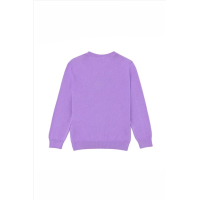 Базовый свитер сиреневого цвета для девочки Неожиданная скидка в корзине