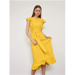 Платье приталенного кроя  цвет: Желтый PL1405/fanjet | купить в интернет-магазине женской одежды EMKA