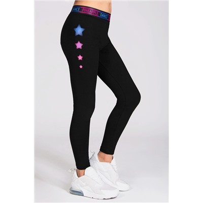 Pineapple X The Next Step Star Black Leggings