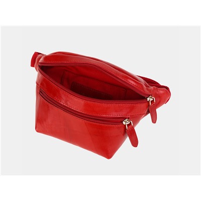 Красная кожаная женская поясная сумка из натуральной кожи «KB0015 Red»
