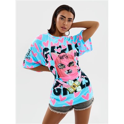 Футболка Bona Fashion: OVERSIZE T-shirt Meow Criminal в интернет-магазине спортивной одежды Bona Fide