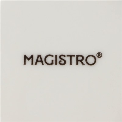 Тарелки глубокие Magistro Real Marble, 800 мл, 21×4,7 см, набор 2 шт, фарфор, белые