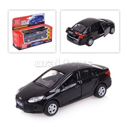 Машина металл, Ford Focus 12см, инерц., открыв. двери и багажник, цвет черный.