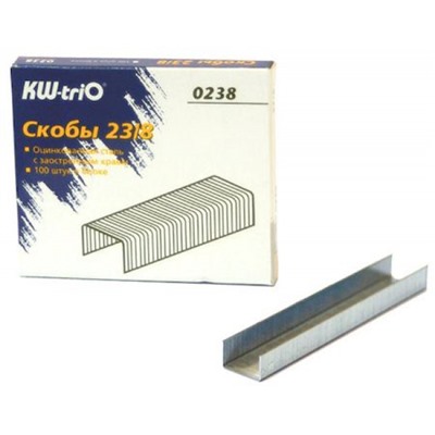 Скобы №23/8 1000шт оцинкованные 0238 (812044) KW-Trio