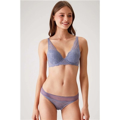 Lavender 4821 Biella Soft Push Up Комплект бюстгальтера без косточек с цветочным принтом / Комплект нижнего белья