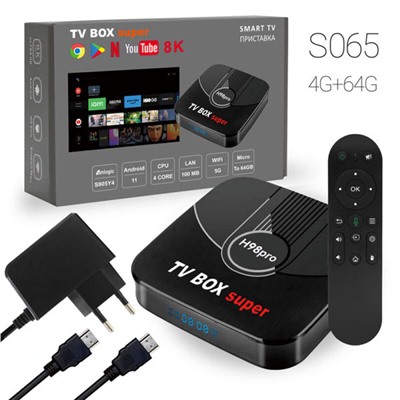 Приставка Смарт TV Box Андроид Q98 Pro TV BOX 4/64Гб (s068)