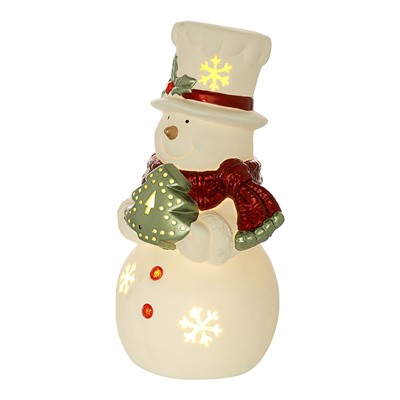 Декор новогодний с подсветкой Classy Snowman из коллекции New Year Essential, 20 см