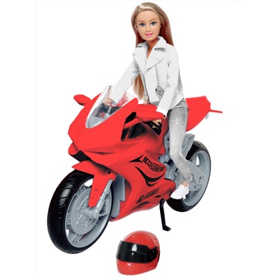 DEFA & DEFA LUCY Кукла "Девушка на мотоцикле" (29 см, мотоцикл, аксесс., в ассорт.)