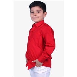 Красная школьная рубашка с длинными рукавами для мальчиков, 23 апреля, 29 октября, TYC00404431898