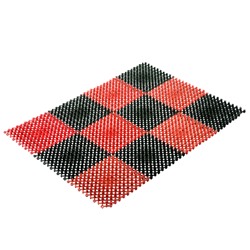 Коврик Vortex Травка, 42 x 56 см, черно-красный
