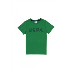 Зеленая базовая футболка с круглым вырезом для мальчиков Неожиданная скидка в корзине