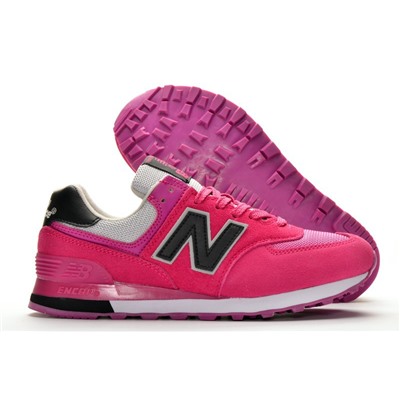 Sport + NB S108-42K Кроссовки фуксия текстиль+замша