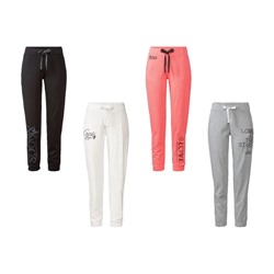 Soccx Damen Jogger, normale Leibhöhe, mit Glitterdruck