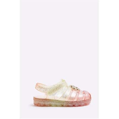 River Island Girls Rainbow Flower Jelly Sandals