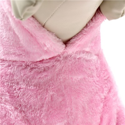 Комбинезон "Зайка" с капюшоном, размер XL (ДС 40 см, ОГ 50 см, ОШ 40 см), розовый