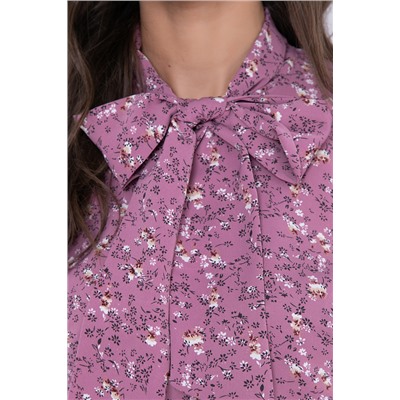 Розовая блузка с принтом