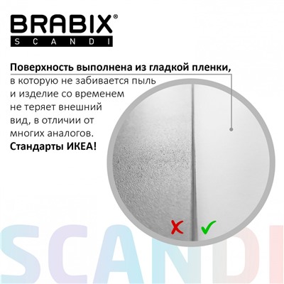 Стол письменный/компьютерный BRABIX Scandi CD-017 900х450х750 мм 2 ящ белый 641894 (1)