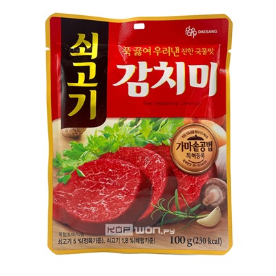 Приправа со вкусом говядины Gamchimi Daesang, Корея, 100 г Акция