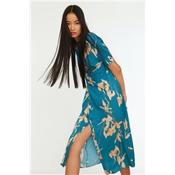 Разноцветное тканое платье с рюшами TWOSS21EL1018