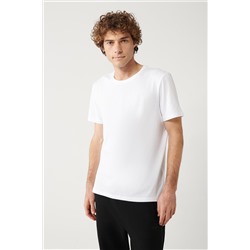 Белая футболка Ultrasoft с круглым вырезом, однотонная, стандартный крой, модал