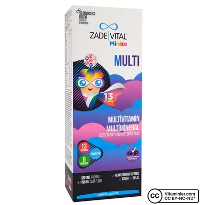 Zade Vital Miniza Мультивитаминный и мультиминеральный 150 мл