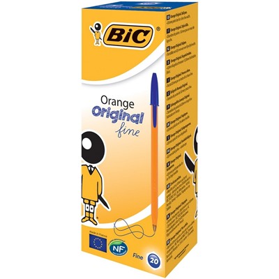 Ручка шариковая BIC Orange синий 0,35мм Франция