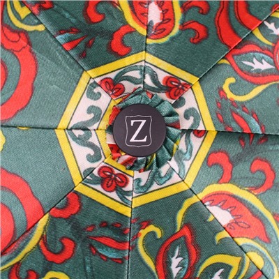 Зонт женский Zemsa Зелёный 3 сложения Автомат Антиветер 112196 ZM