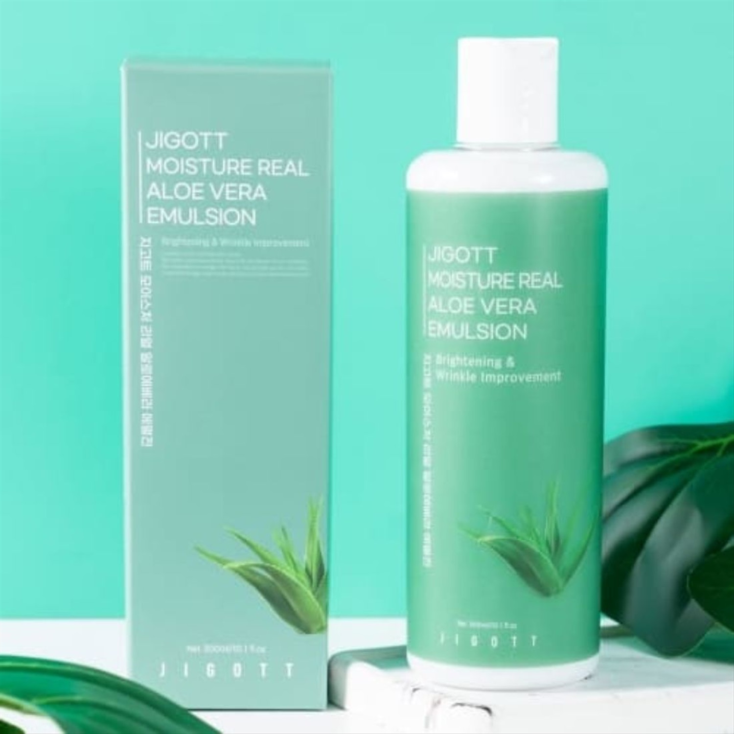 Jigott Увлажняющая эмульсия с экстрактом алоэ / Moisture Real Aloe Vera  Emulsion, 300 мл купить, отзывы, фото, доставка - СПКубани | Совместные  покупк