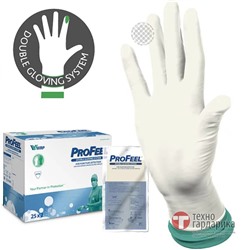 Перчатки хир. PROFEEL DUBLE GLOVING Non-Latex р-р 7,5 M стер. неопудр. №2