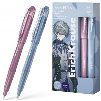 Ручка гелевая G-Glass Stick Manga 0.5мм синяя 61305 ErichKrause