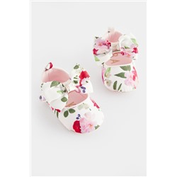 Baker by Ted Baker Baby Girls Floral Mary Jane White Bow Padders