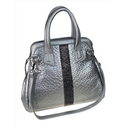 Женская сумка из искусственной кожи цвет серебро