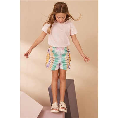 Multi Tie Dye Tassle Shorts (3-16yrs)