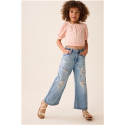 Bubble Textured Bardot Top (3-16yrs)