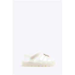 River Island Girls Pearl Flower Jelly Sandals