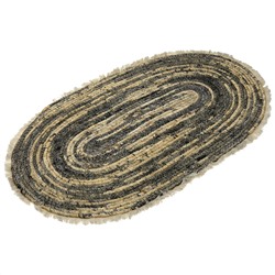 Циновка плетеная "Мексика" 50х80см, с бахромой, листья кукурузного пачатка, ручная работа (Китай)
