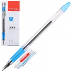 Ручка масляная, пишущий узел 0,4 мм, цвет чернил синий K-9 Hatber 4CB_00032