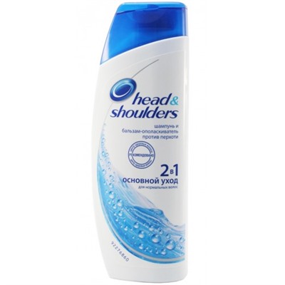 Шампунь-бальзам для волос Head and Shoulders (Хед Энд Шолдерс) Основной уход 2 в 1, 200 мл