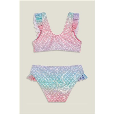 Angels By Accessorize Girls Pink Mermaid Bikini Set