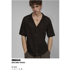 9MB6545  MAGLIA CAMICIA  TRAFORATA