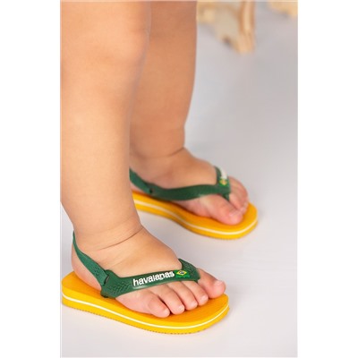 Havaianas Baby Yellow Brasil Logo II Sandals